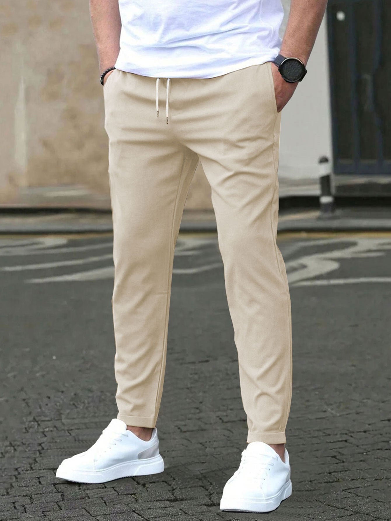 Casual Slim Fit Leather Pants