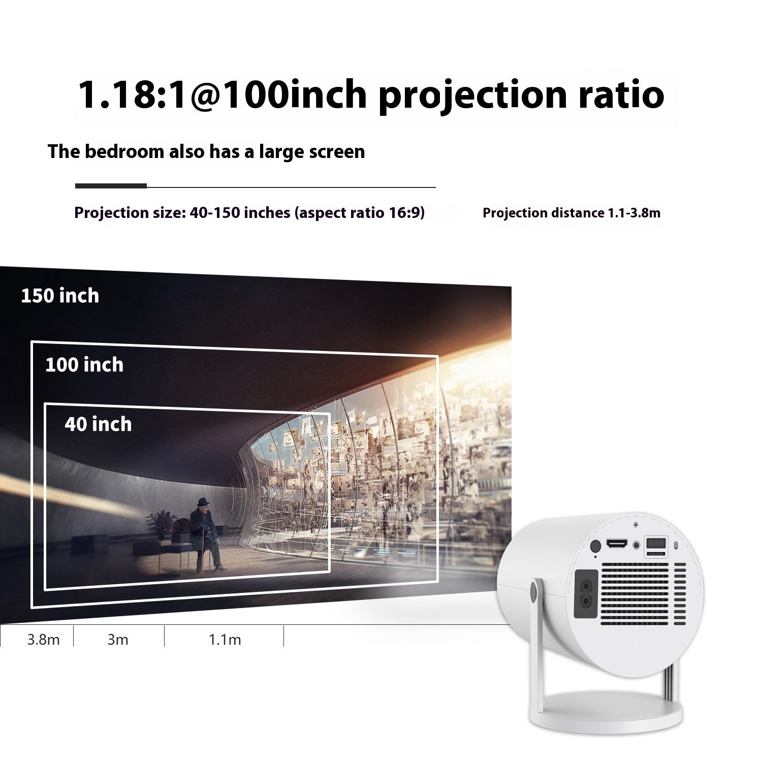 Small Straight Projector For Home